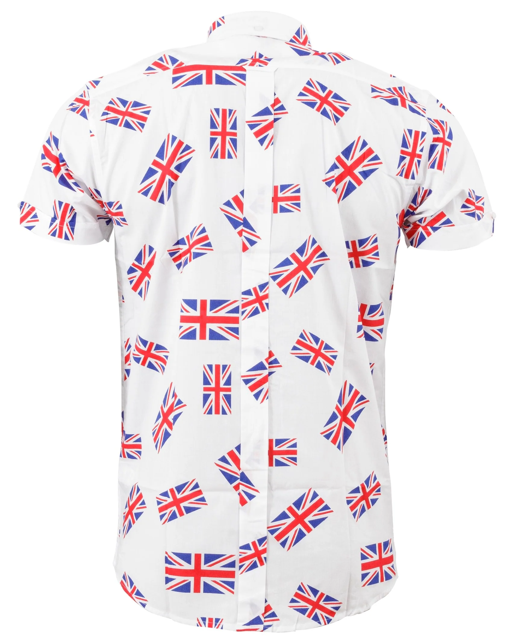 Relco Mens Union Jack Short Sleeved Button Down Shirts - immagine 3