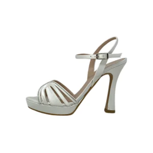Italia Leone Sandali con tacco A7856 RASO 02 Donna sposa