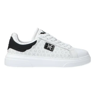 Sneakers Leather Allover Con Placca Uomo