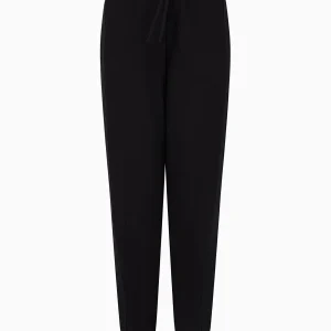 Pantalone In Felpa Logo Banda Later. Donna