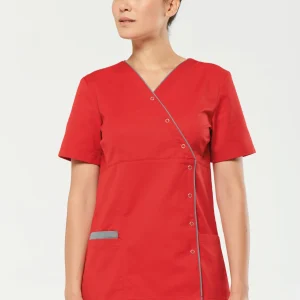 WK506 - Blusa donna in policotone con automatici