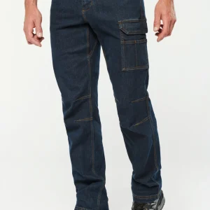 WK705 - Pantaloni Denim uomo multitasche