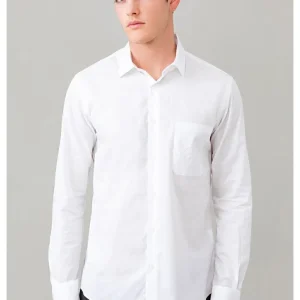 Camicia Con Ricamo Su Taschino Uomo