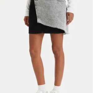 Gonna Bicolore In Jeans Donna