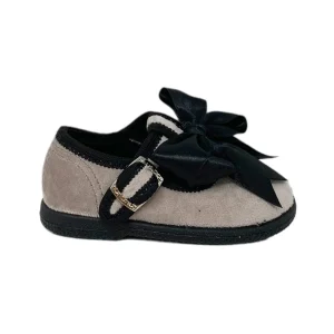 Scarpina DXO Vigevano B19 VELVETAUPE  bambina