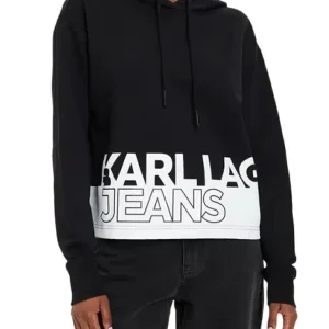 Felpa Cappucco Stampa Fondo Gr Donna