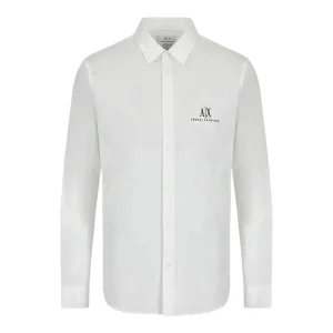 Camicia Con Logo Ricamato Uomo