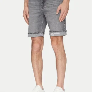 Bermuda In Jeans Logo Risvolto Uomo