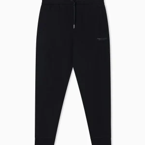 Pantalone In Felpa Basic Logo Su Tinta Uomo