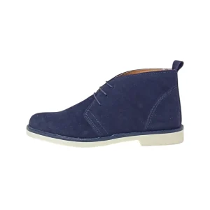 Italia Leone Polacchina Stringata 1312 camoscio Blu Est Uomo