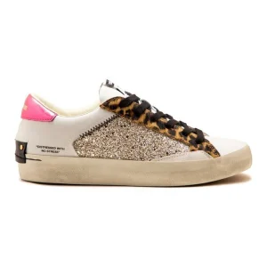 Sneakers Distressed Leop+glitter Donna
