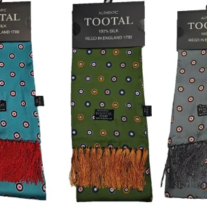 Tootal Mens Target Retro 100% Silk Scarf