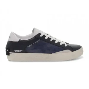 Sneakers Intarsi Blu Uomo