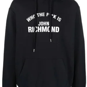 Felpa Con Cappucio e Ricamo Centrale Uomo