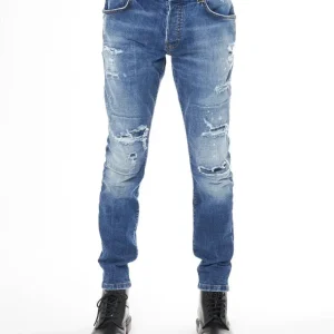 Jeans 5 Pockets Feiner Strappato Uomo