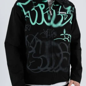 Giubbino In Gabardine Maxi Stampa Uomo