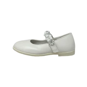 Ballerine QUEEN HELENA P001 Bianco Satinato Bambina