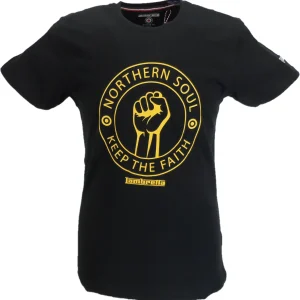 Lambretta Mens Black Keep the Faith Scooter Retro T Shirt