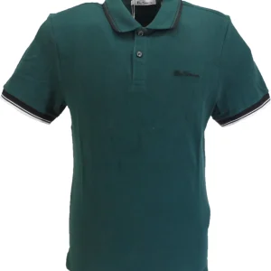Ben Sherman Men's Signature Ocean Green 100% Cotton Polo Shirt