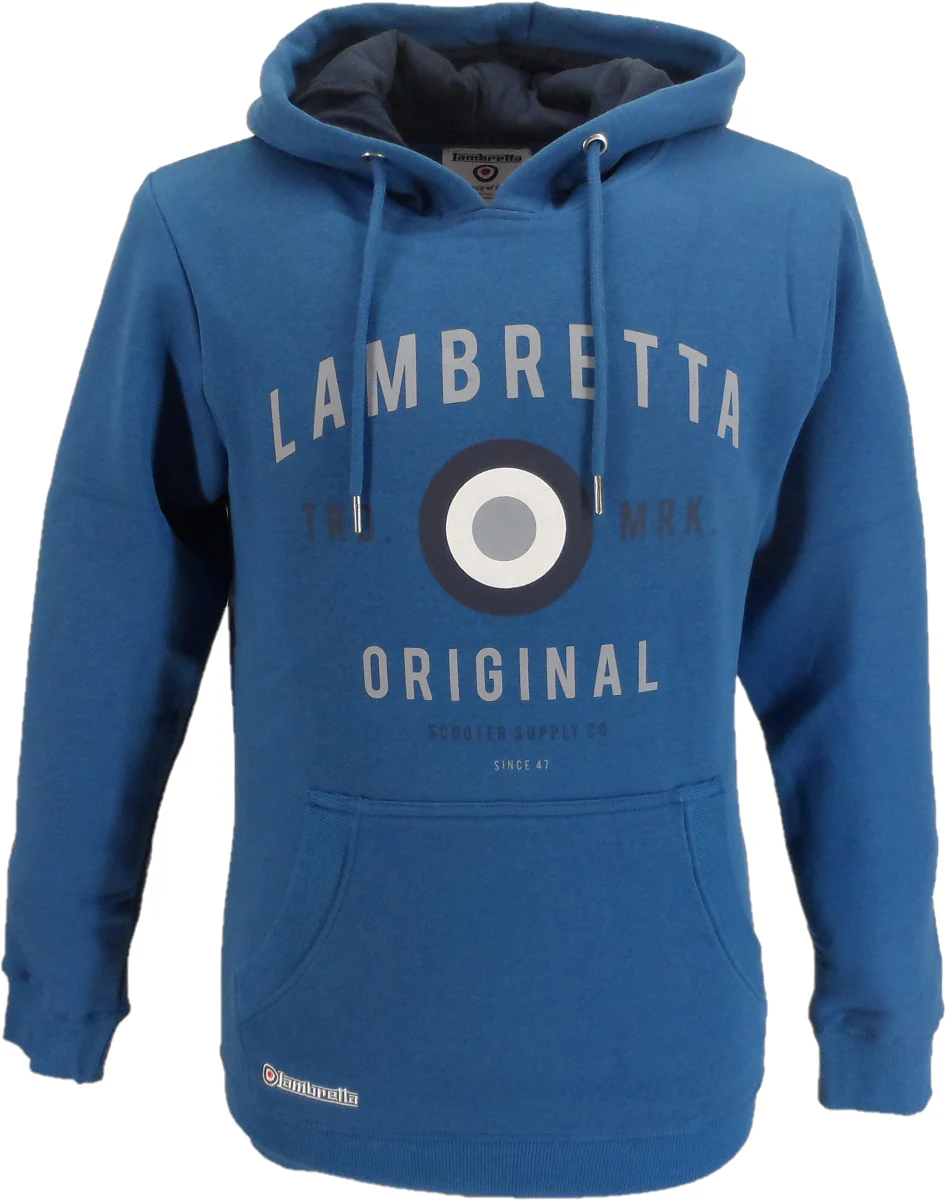 Lambretta Mens Dark Blue Target Logo Hooded Top - immagine 2