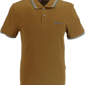 Ben Sherman Men's Signature Ginger Brown 100% Cotton Polo Shirt