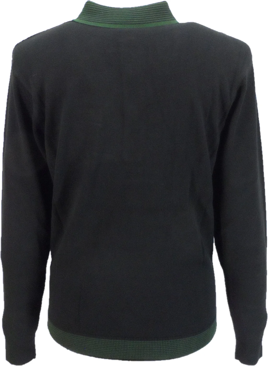 Gabicci Mens Black Squires Textured Retro Knitted Polo - immagine 3