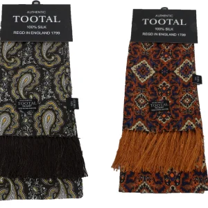 Tootal Mens Retro Paisley Print 100% Silk Scarves