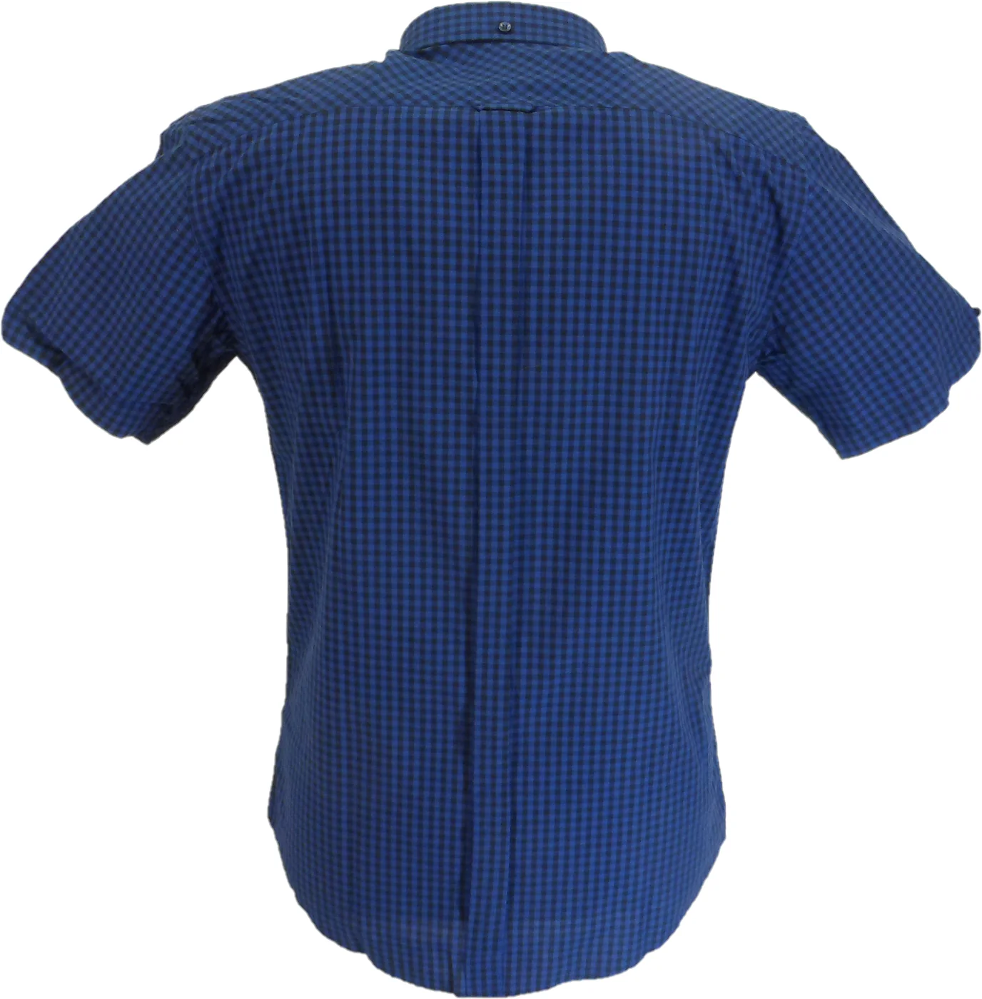 Ben Sherman Mens Royal Blue Gingham Short Sleeved Shirt - immagine 3