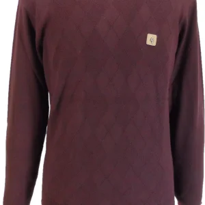 Gabicci Mens Marlon Retro Red Berry Jumper