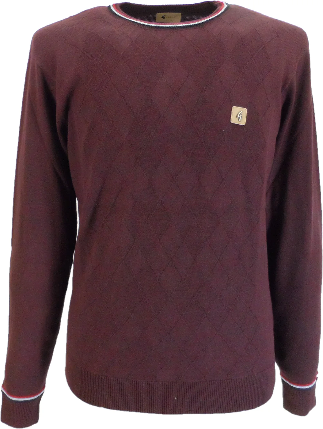 Gabicci Mens Marlon Retro Red Berry Jumper - immagine 2