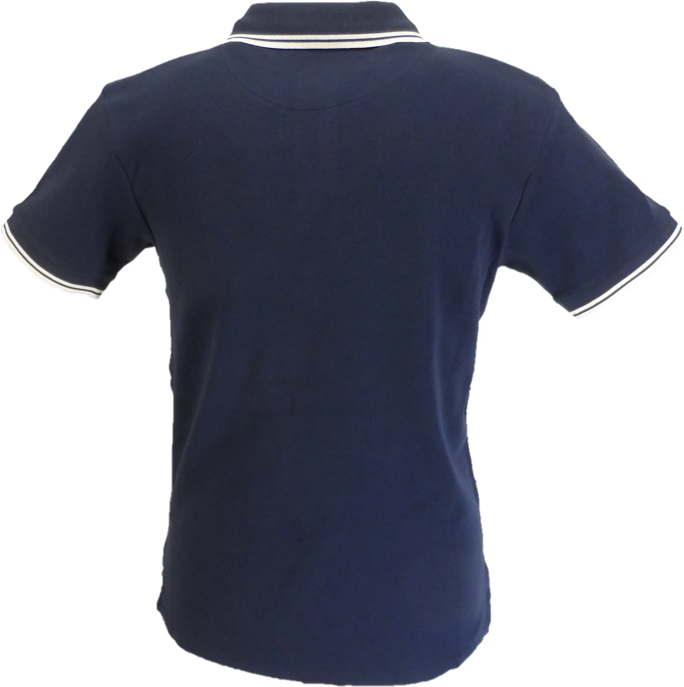 Trojan Mens Navy Blue Ottoman Rib Polo Shirt - immagine 3