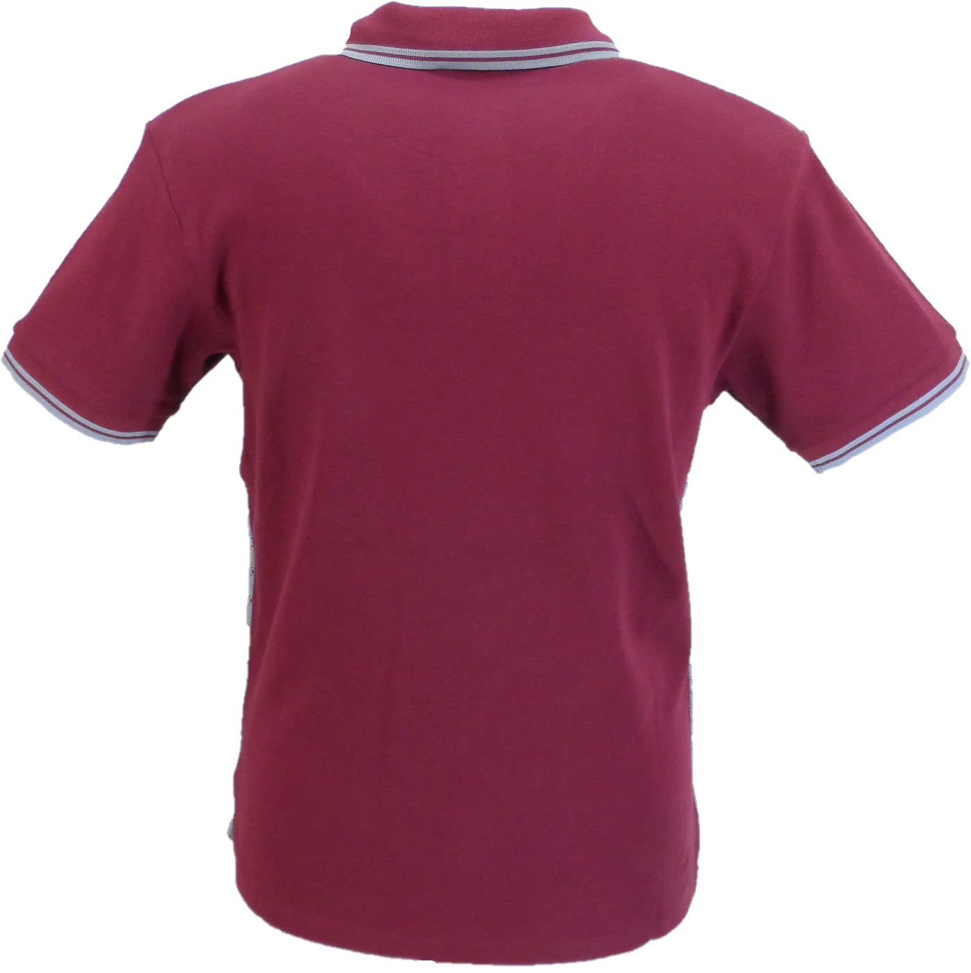 Trojan Mens Port Red Ottoman Rib Polo Shirt - immagine 3