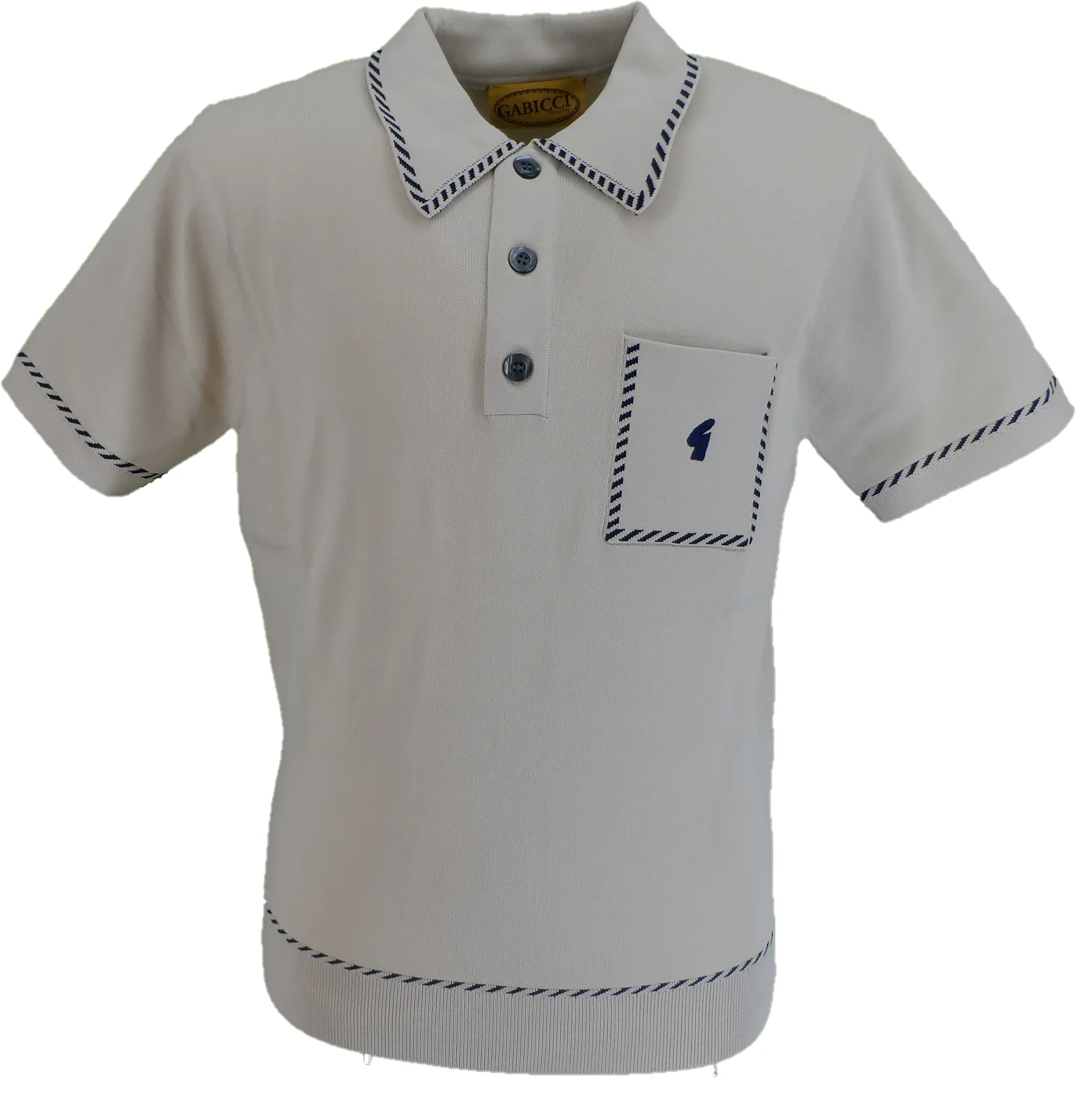 Gabicci Mens Linen Archive Routledge Knitted Polo Shirt - immagine 2