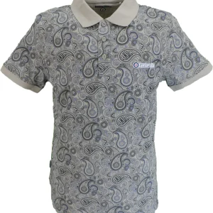 Lambretta Stone Paisley Print Polo Shirts
