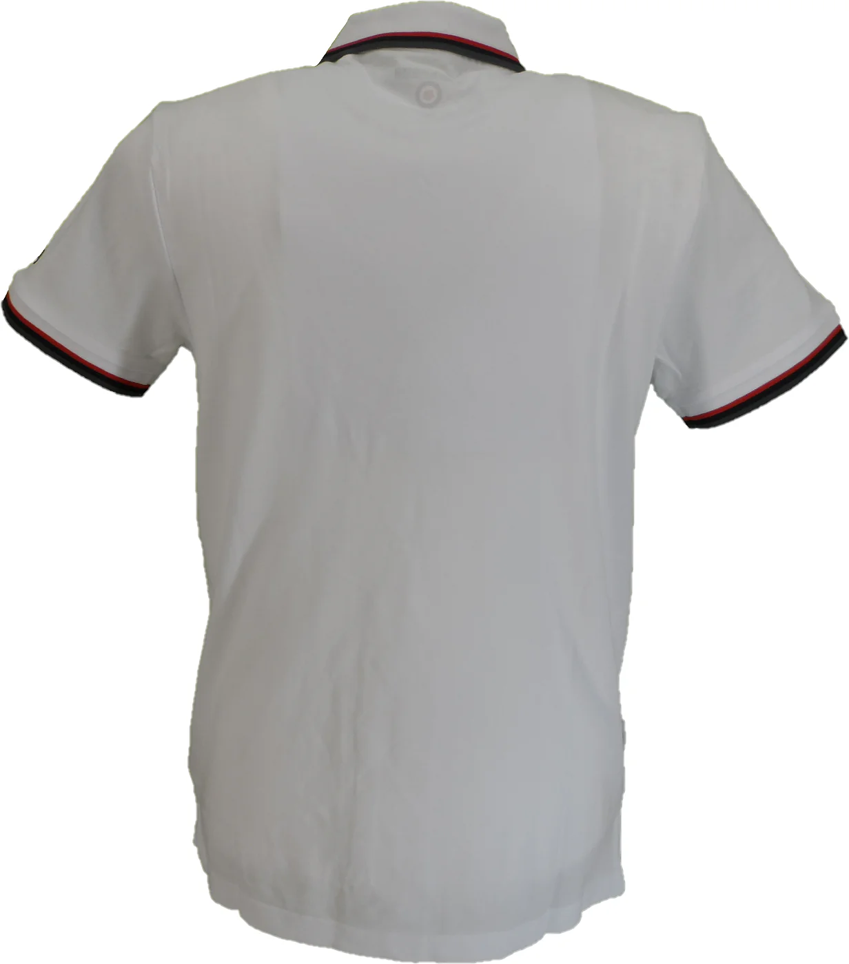 Lambretta White/Red/Navy/Iron Grey Retro Target Logo 100% Cotton Polo Shirts - immagine 3