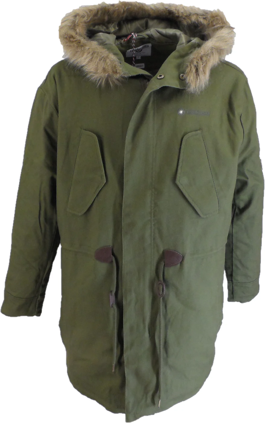 Lambretta Mens Khaki Green Vintage Parka - immagine 2