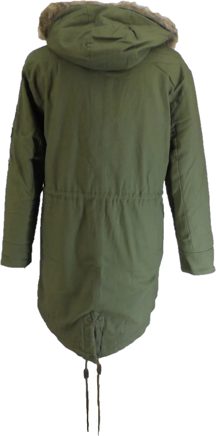 Lambretta Mens Khaki Green Vintage Parka - immagine 3