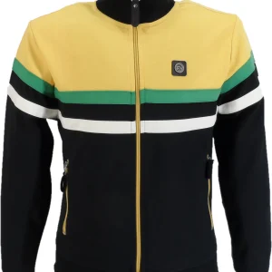 Trojan Mens Black Panel Stripe Track Tops