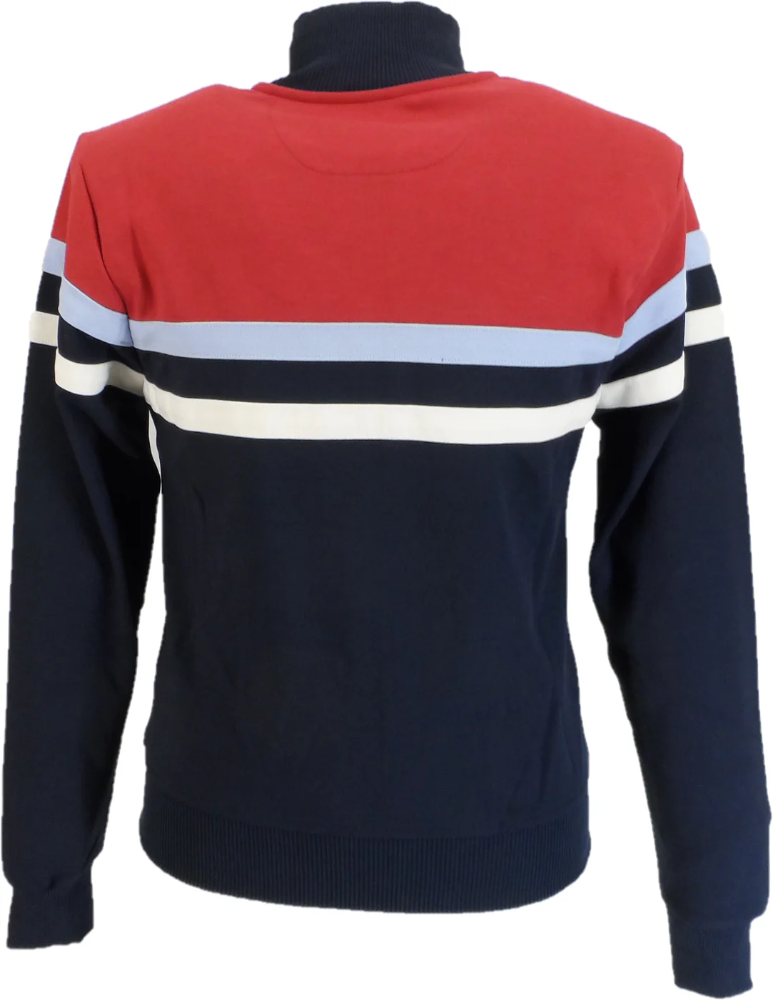 Trojan Mens Navy Blue Panel Stripe Track Tops - immagine 4
