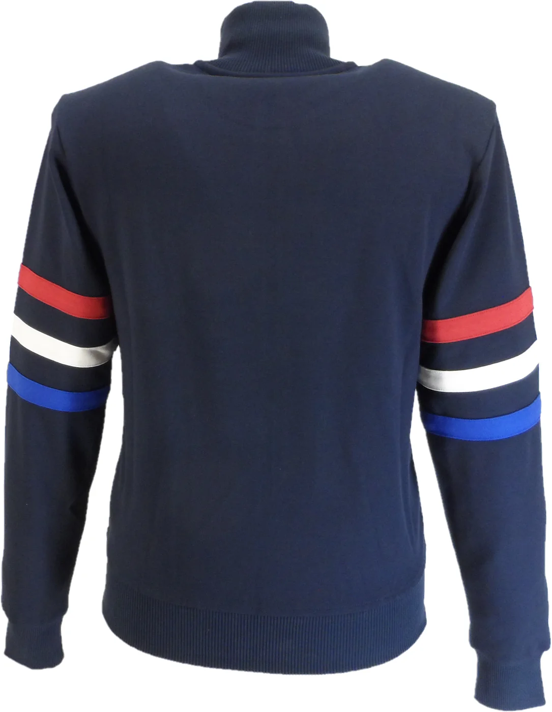 Trojan Mens Navy Blue Sleeve Stripe Zip Track Tops - immagine 3