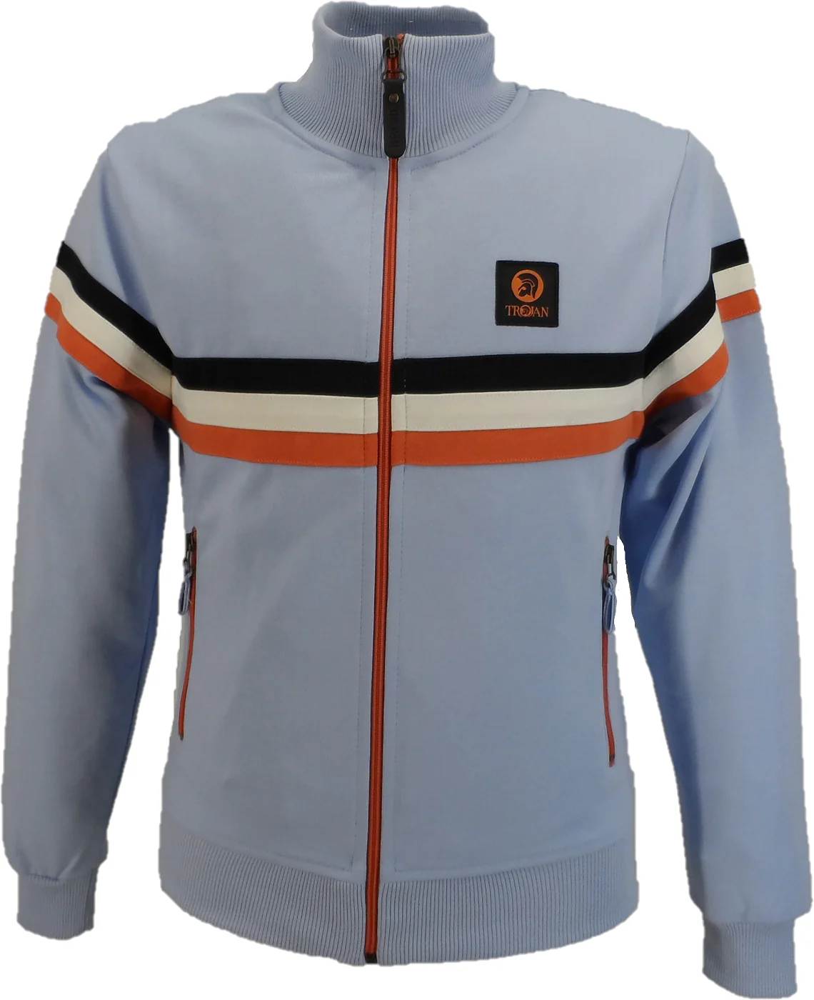 Trojan Mens Powder Blue Twin Stripe Track Tops