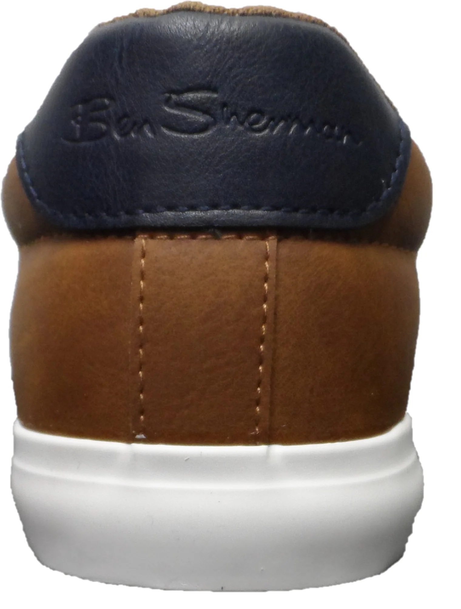 Ben Sherman Mens Scooper Tan Retro Mod Trainers - immagine 4