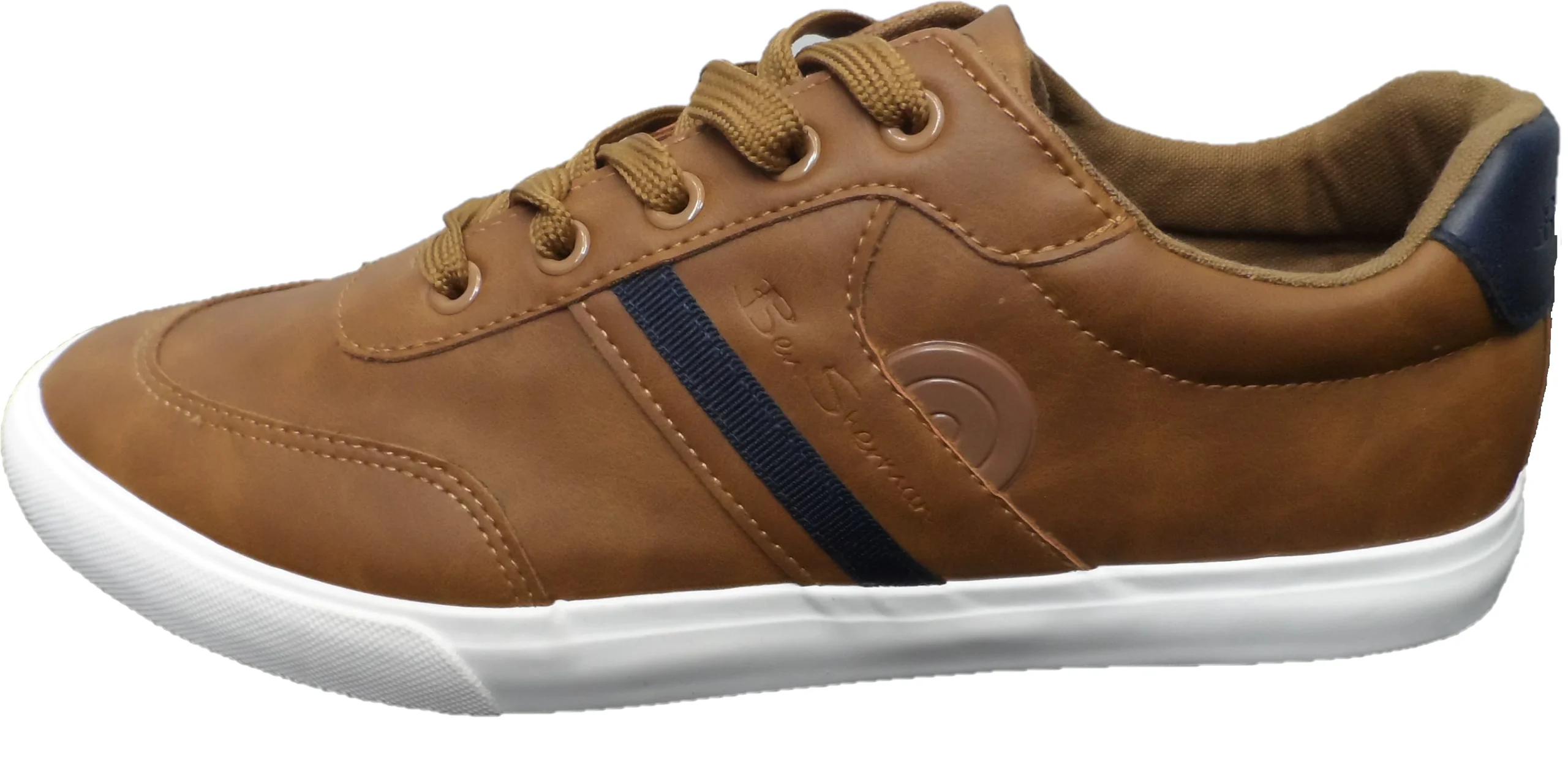 Ben Sherman Mens Scooper Tan Retro Mod Trainers - immagine 3
