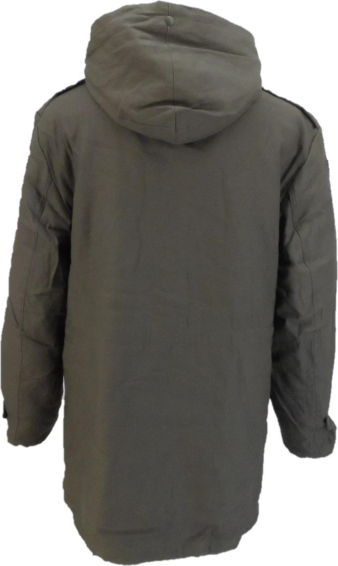 Mens Olive BW Flag Repro Parka… - immagine 5