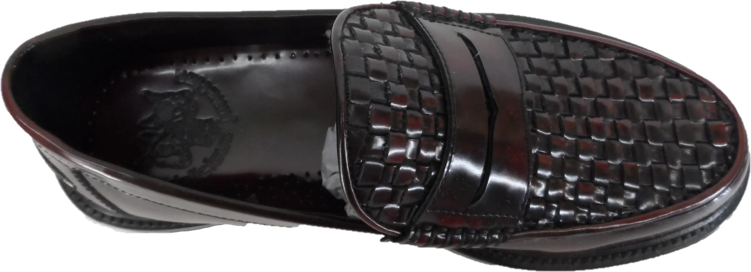 Delicious Junction Brummel Oxblood Real Basket Weave Penny Loafer - immagine 4
