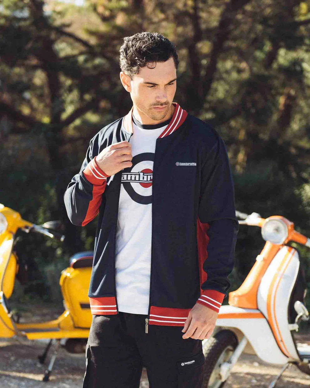 Lambretta Retro Navy Blue Vintage Track Top Jacket - immagine 9
