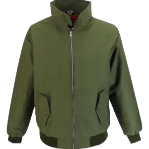 Mazeys Ladies Classic Olive Green Harrington Jackets
