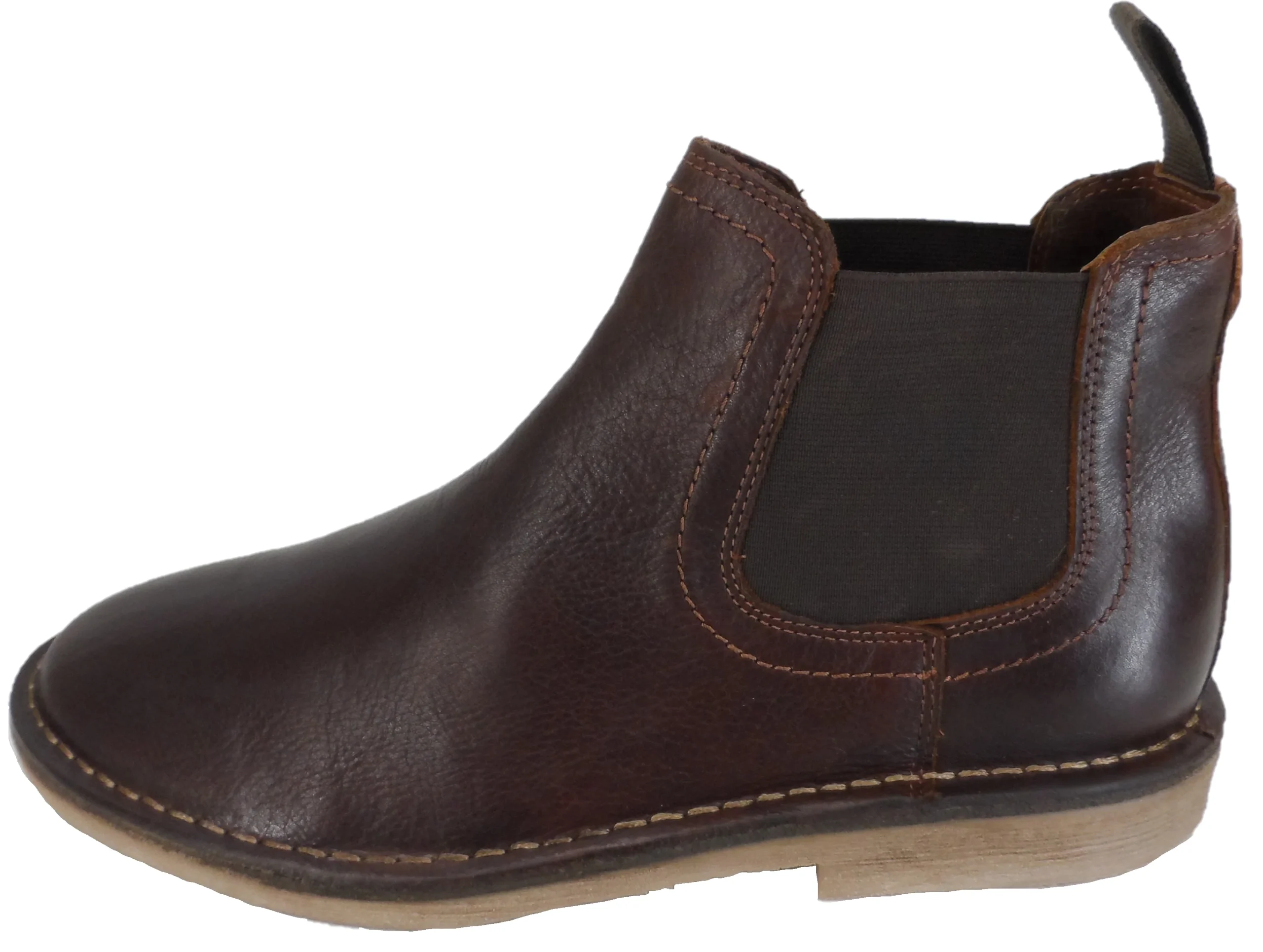 Hush Puppies Mens Brown Leather Chelsea Desert Boots - immagine 3