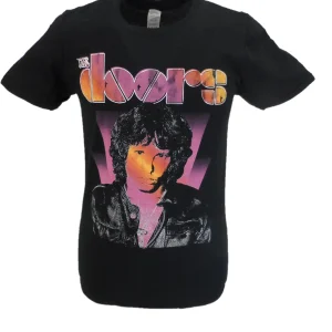 Mens Black Official The Doors Jim Beam T Shirt