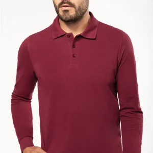 K243 - Polo piqué uomo manica lunga
